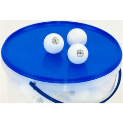 Piłeczki do tenisa stołowego BLUE SHIELD białe - 72szt. w pojemniku